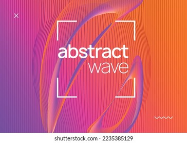 Edm flyer. Dynamic fluid shape and line. Cool discotheque banner design. Neon edm flyer. Electro trance music. Techno dj party. Electronic sound event. Club dance poster.