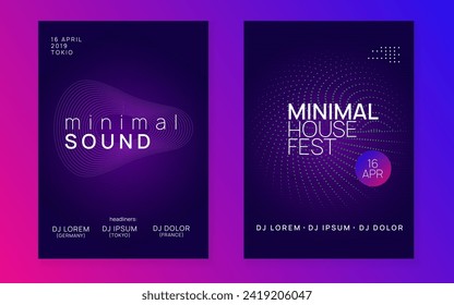 Edm flyer. Dynamic fluid shape and line. Modern concert brochure set. Neon edm flyer. Electro trance music. Techno dj party. Electronic sound event. Club dance poster.