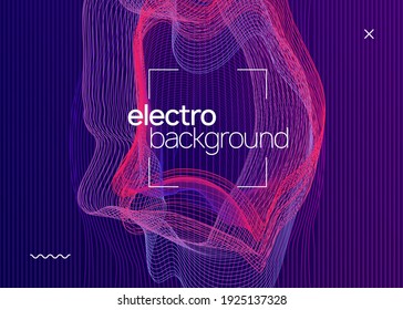 Edm flyer. Energy concert brochure template. Dynamic fluid shape and line. Neon edm flyer. Electro trance music. Techno dj party. Electronic sound event. Club dance poster.