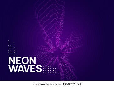 Edm flyer. Trendy show brochure concept. Dynamic fluid shape and line. Neon edm flyer. Electro trance music. Techno dj party. Electronic sound event. Club dance poster.