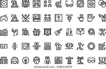 Edm icons High-Quality Vector Icons Collection with Editable Stroke. Ideal for Professional and Creative Projects.