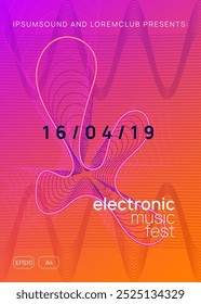 Edm Magazine. Pink Techno Flyer. Violet Sound Set. Festival Invite. Fest Trance Graphic. Soundwave Audio Invitation. Discotheque Background. Green Edm Magazine