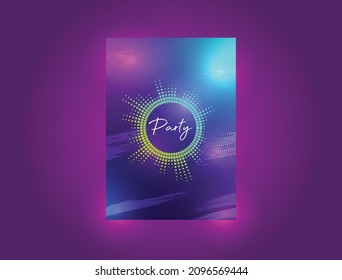 edm party music flyer vector illustration