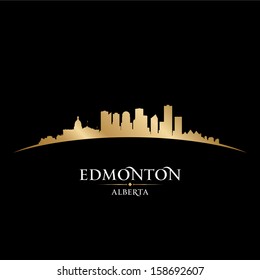 Edmonton Alberta Canada city skyline silhouette. Vector illustration