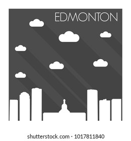 Edmonton Canada Flat Skyline City Flyer Design
