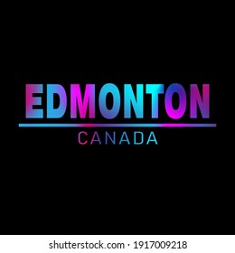 EDMONTON. Colorful typography text banner. Vector the word edmonton design