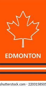 Edmonton Oilers ice hockey team uniform colors. Template for presentation or infographics.