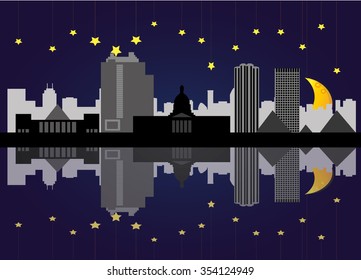 edmonton skyline at night