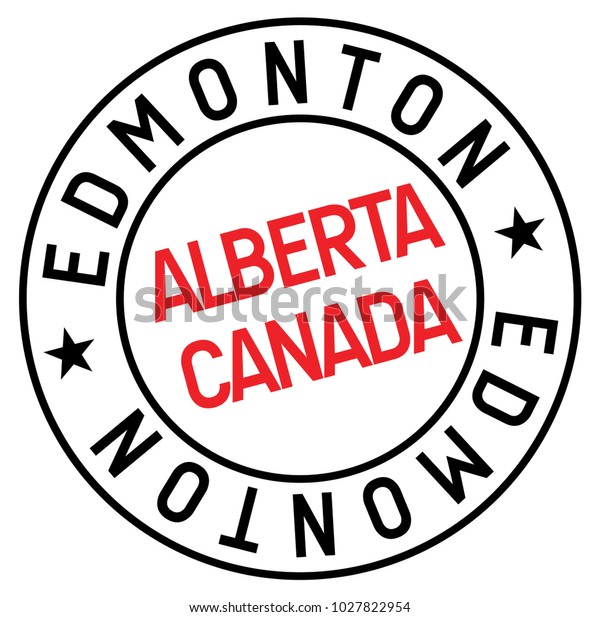 Edmonton Stamp Typographic Label Stamp Logo Stock Vector (Royalty Free