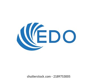 EDO letter logo design on white background. EDO creative circle letter logo concept. EDO letter design.
