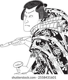 Edo no Hana Isami Zoroi Ichikawa Kyuzo'' by Kunichika Toyohara is one of the actor paintings depicting the Kabuki actor Ichikawa Kyuzo, and it embodies the style and heroism of Edo. It is a work. The 