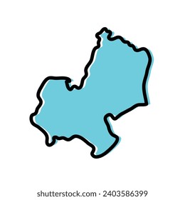 Edo state of Nigeria vector map illustration.