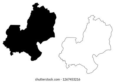 Edo State (Subdivisions of Nigeria, Federated state of Nigeria) map vector illustration, scribble sketch Edo map