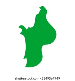 Edogawa Ward map icon. Vector.