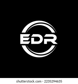 EDR letter logo design in illustration. Vector logo, calligraphy designs for logo, Poster, Invitation, etc.