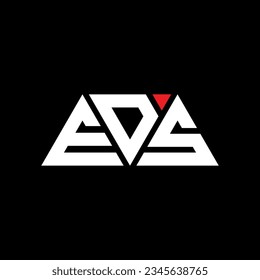 EDS triangle letter logo design with triangle shape. EDS triangle logo design monogram. EDS triangle vector logo template with red color. EDS triangular logo Simple, Elegant, and Luxurious design.