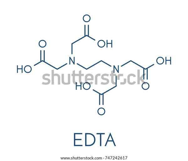 Edta Ethylenediaminetetraacetic Acid Complexing Agent Molecule Stock ...