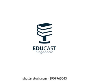 Edu Cast Logo-Design-Zeichen