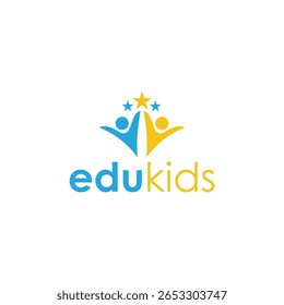 Edu Kids Logo Vector Simple