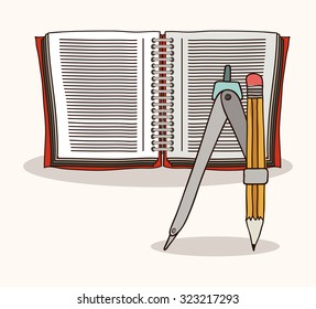 Eduaction  concept with back to school icons design, vector illustration eps 10