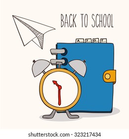 Eduaction  concept with back to school icons design, vector illustration eps 10