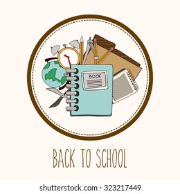 Eduaction  concept with back to school icons design, vector illustration eps 10