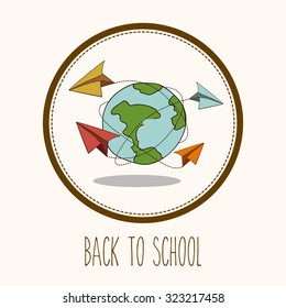 Eduaction  concept with back to school icons design, vector illustration eps 10