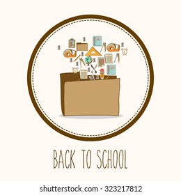 Eduaction  concept with back to school icons design, vector illustration eps 10