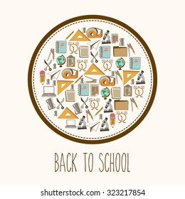 Eduaction  concept with back to school icons design, vector illustration eps 10