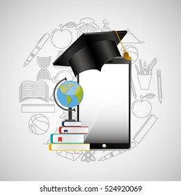 eduation online concept achiviement learning school background vector illustration eps 10