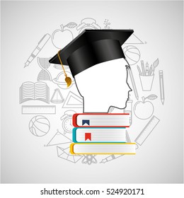 eduation online concept student books school background vector illustration eps 10