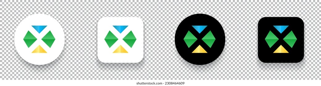 EDUCare (EKT) símbolo del logotipo de la moneda criptográfica establecido aislado en el vector de fondo transparente