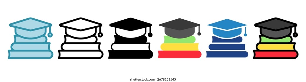 Icono de educación Icono de mini ilustración. Uso Para El Concepto Moderno, Impresión, Ui, Ux Kit, Web Y Desarrollo De App. Vector Relacionado Con La Oficina, La Educación, El Examen Y Más