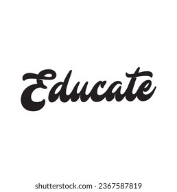 educate text on white background.