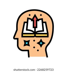educate yourself business color icon vector. educate yourself business sign. isolated symbol illustration