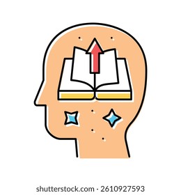 educate yourself business color icon vector. educate yourself business sign. isolated symbol illustration