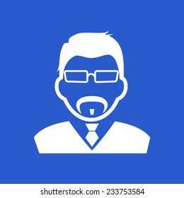 Educated Male User with spectacles and coats Icon for Hard Difficulty Level 