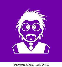 Educated Male User with spectacles and overcoat, Icon for Hard/ Hardest Difficulty Level 