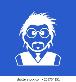 Educated Male User with spectacles and overcoat, Icon for Hard/ Hardest Difficulty Level 