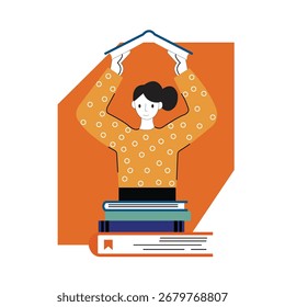 ilustração de design de arte vetorial education 4