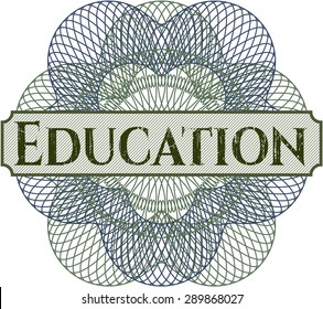 Education abstract rosette