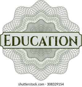 Education abstract rosette