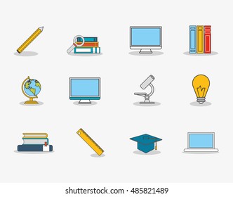 education and academia related icons image 