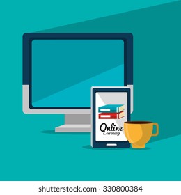 Education, academic trainning and science graphic design, vector illustration.