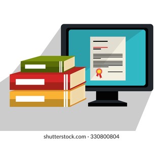 Education, academic trainning and science graphic design, vector illustration.