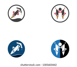Education acon and symbol template