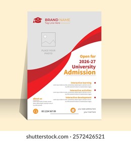 education admission flyer or University
Admission flyer design template