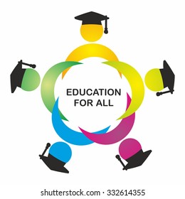 Education for all - concept for education. Stock Illustration