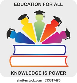 Education for all - concept for education. Stock Illustration 