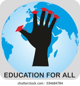 Education for all - concept for education. Stock Illustration